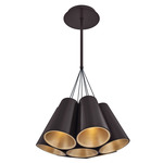 Aether Chandelier - Black Brass