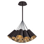 Aether Chandelier - Black Brass