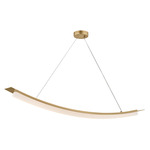 Kaguya Linear Pendant - Modern Brass / Frost