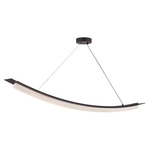 Kaguya Linear Pendant - Black Brass / Frost