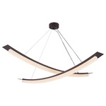 Kaguya Chandelier - Black Brass / Frost