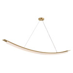 Kaguya Linear Pendant - Modern Brass / Frost
