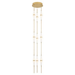 Cygnus Chandelier - Modern Brass / Etched Matte