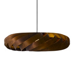 TR5 Pendant - Black / Teak Brown