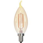CA10 Candelabra Base Flame Tip 2.5W 120V 2100K 90CRI 4-PACK - Antique