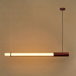 In Fine Linear Pendant - Red / Opal