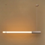 In Fine Linear Pendant - White / Opal