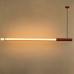 In Fine Linear Pendant - Red / Opal