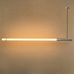 In Fine Linear Pendant - Silver / Opal