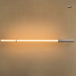 In Fine Linear Pendant - White / Opal
