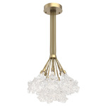 Blossom Cluster Pendant - Gilded Brass / Clear