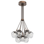 Luna Cluster Pendant - Burnished Bronze / Clear Floret