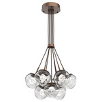 Luna Cluster Pendant - Burnished Bronze / Clear Zircon