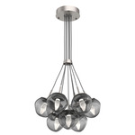 Luna Cluster Pendant - Beige Silver / Smoke Geo