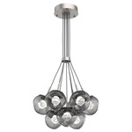 Luna Cluster Pendant - Beige Silver / Smoke Zircon