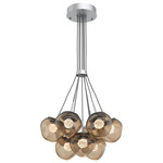 Luna Cluster Pendant - Classic Silver / Bronze Floret