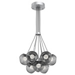 Luna Cluster Pendant - Classic Silver / Smoke Floret