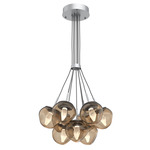 Luna Cluster Pendant - Classic Silver / Bronze Geo