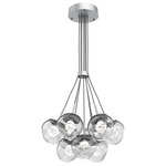 Luna Cluster Pendant - Classic Silver / Clear Zircon