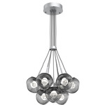 Luna Cluster Pendant - Classic Silver / Smoke Zircon