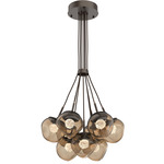 Luna Cluster Pendant - Flat Bronze / Bronze Floret