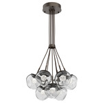 Luna Cluster Pendant - Flat Bronze / Clear Floret
