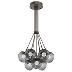 Luna Cluster Pendant - Flat Bronze / Smoke Floret