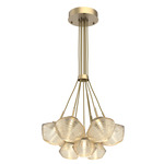 Mesa Cluster Pendant - Gilded Brass / Mesa Amber