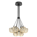 Mesa Cluster Pendant - Matte Black / Mesa Amber