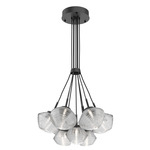 Mesa Cluster Pendant - Matte Black / Mesa Clear
