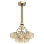 Mesa Cluster Pendant - Gilded Brass / Mesa Amber