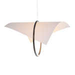Push Pendant - Aluminum / White