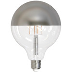 G40 Half Gold Globe Med Base 6W 120V 2700K 90CRI 4-PACK - Half Chrome / Clear