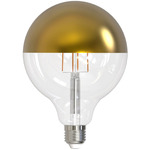 G40 Half Gold Globe Med Base 6W 120V 2700K 90CRI 4-PACK - Half Gold / Clear