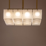 Chant Chandelier - Brushed Gold / Frosted