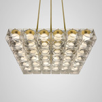 Chant Chandelier - Brushed Gold / Clear