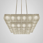 Chant Tiered Chandelier - Brushed Silver / Frosted