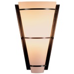 Suspended Half Cone Wall Sconce - Dark Smoke / Opal