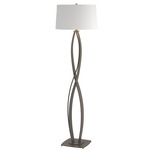 Almost Infinity Floor Lamp - Dark Smoke / Natural Anna