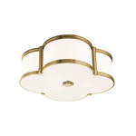 Chandler Ceiling Light Fixture - Aged Brass / Opal