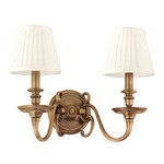 Charleston Wall Sconce - Aged Brass / Off White