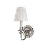 Beekman Fabric Wall Sconce - Satin Nickel / Off White