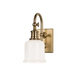 Keswick Wall Sconce - Aged Brass / Opal / Glossy