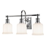 Keswick Bathroom Vanity Light - Polished Chrome / Opal Glossy