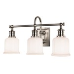 Keswick Bathroom Vanity Light - Satin Nickel / Opal Glossy