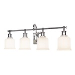 Keswick Bathroom Vanity Light - Polished Chrome / Opal Glossy