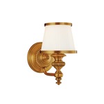 Milton Wall Sconce - Flemish Brass / Opal / Glossy