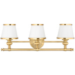 Milton Bathroom Vanity Light - Flemish Brass / Opal / Glossy