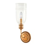 Lafayette Wall Sconce - Aged Brass / Clear