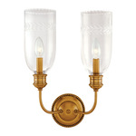 Lafayette Wall Sconce - Aged Brass / Clear